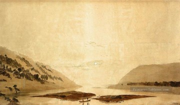 Rivière Montagneous Day Day Version romantique Caspar David Friedrich Peinture à l'huile